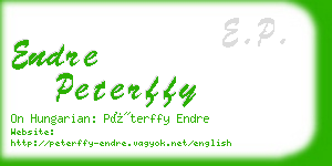 endre peterffy business card